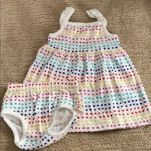 Hanna Andersson 6-12 Polka Dot Dress and Bloomers